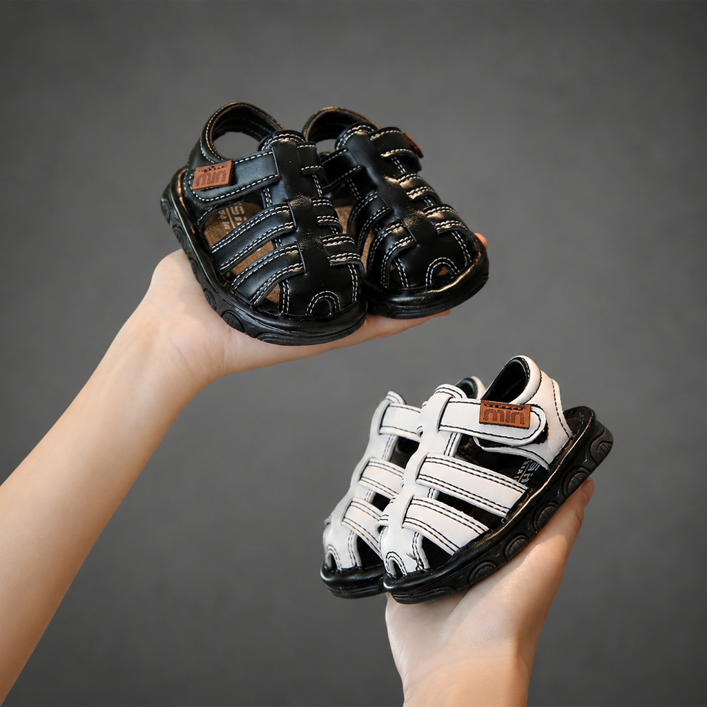 Dép Bé Trai KiDuDiDs Quai Dán Mềm Chống Trơn Trượt Cho Bé Tập Đi Thoáng Khí Size 16-20