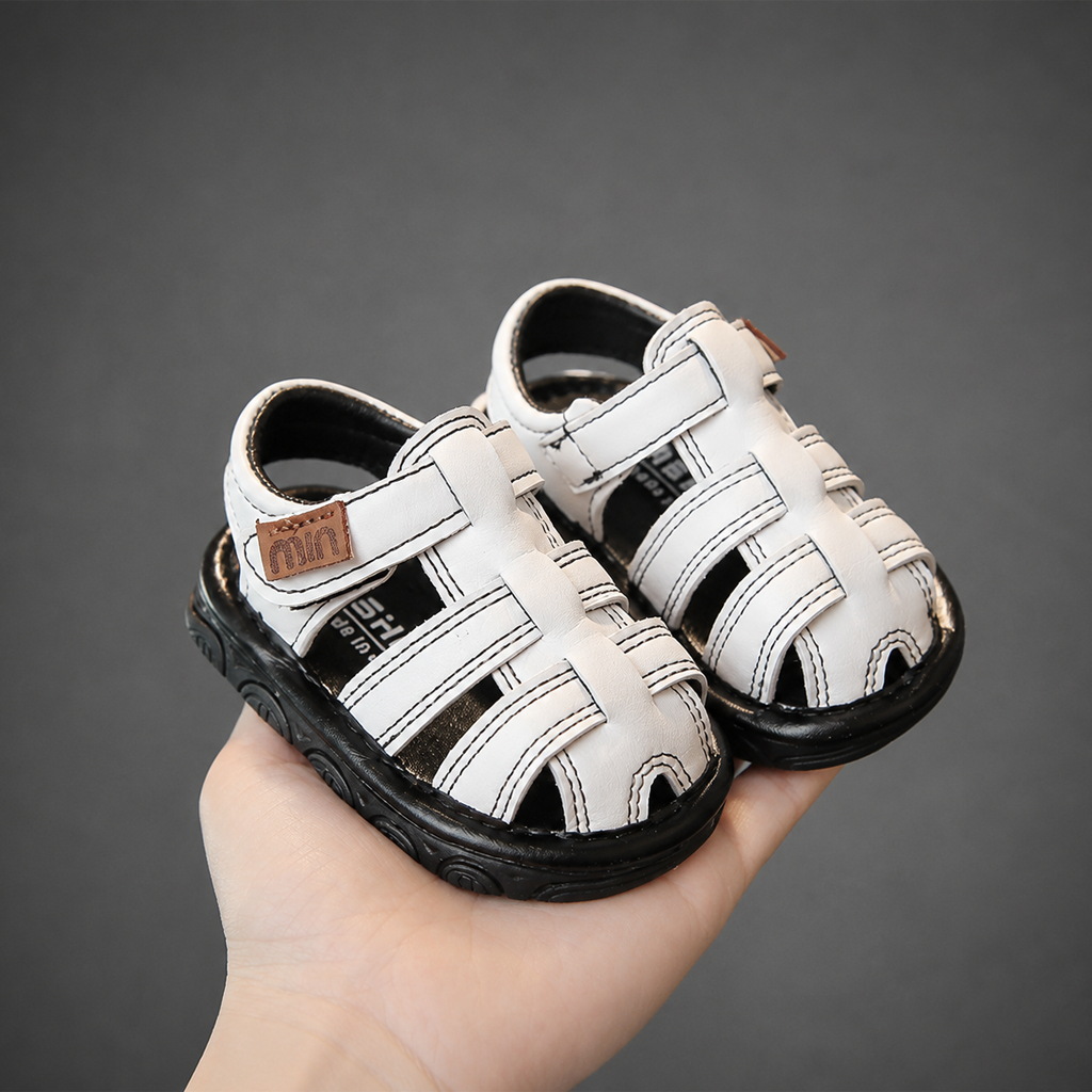 Dép Sandal Bé Trai Tập Đi Kidudids Cao Cấp Mũi Kín Chống Trượt Êm Chân Tập Đi An Toàn Size 16-20