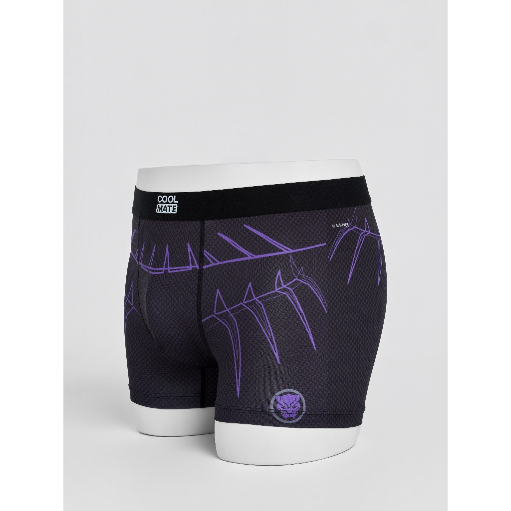 [MUA 4 GIẢM 20%][BST MARVEL]Quần lót nam Trunk Black Panther, Quần sịp chiến binh báo đen mềm mại Coolmate