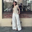 Áo babydoll ELIS kẻ caro phối nơ eo AO913