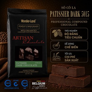 Socola Đen Compound Wonder-Land 5015 Vị Cacao Đậm đà đắng rõ phù hợp Làm Bánh Phủ Bánh Tạo Hình