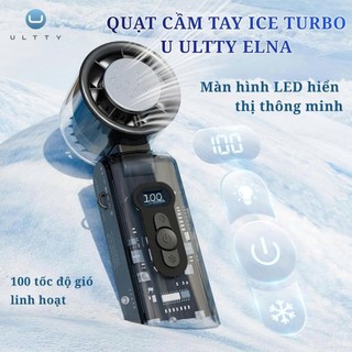 Quạt tích điện cầm tay Ice Turbo U ULTTY ELNA, 100 tốc độ gió, Pin Lithium làm mát lên tới 12 giờ