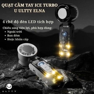 Quạt tích điện cầm tay Ice Turbo U ULTTY ELNA, 100 tốc độ gió, Pin Lithium làm mát lên tới 12 giờ