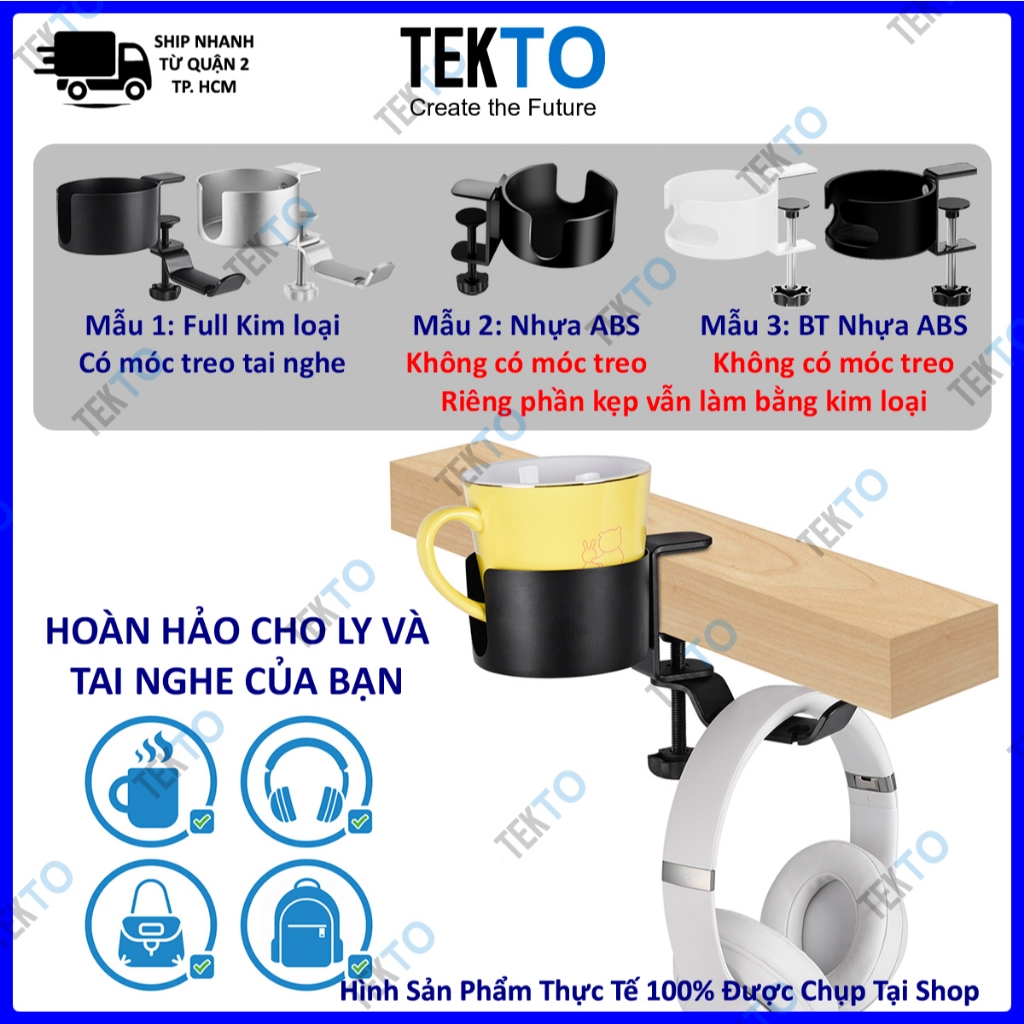 Giá đỡ ly, giá đỡ cốc cho dân văn phòng, gamer, kết hợp treo tai nghe tiện Dụng - 144