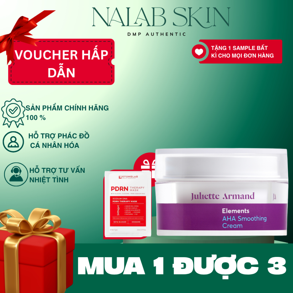 [Hàng công ty] Kem trẻ hóa da Juliette Armand AHA Smoothing Cream 50ml