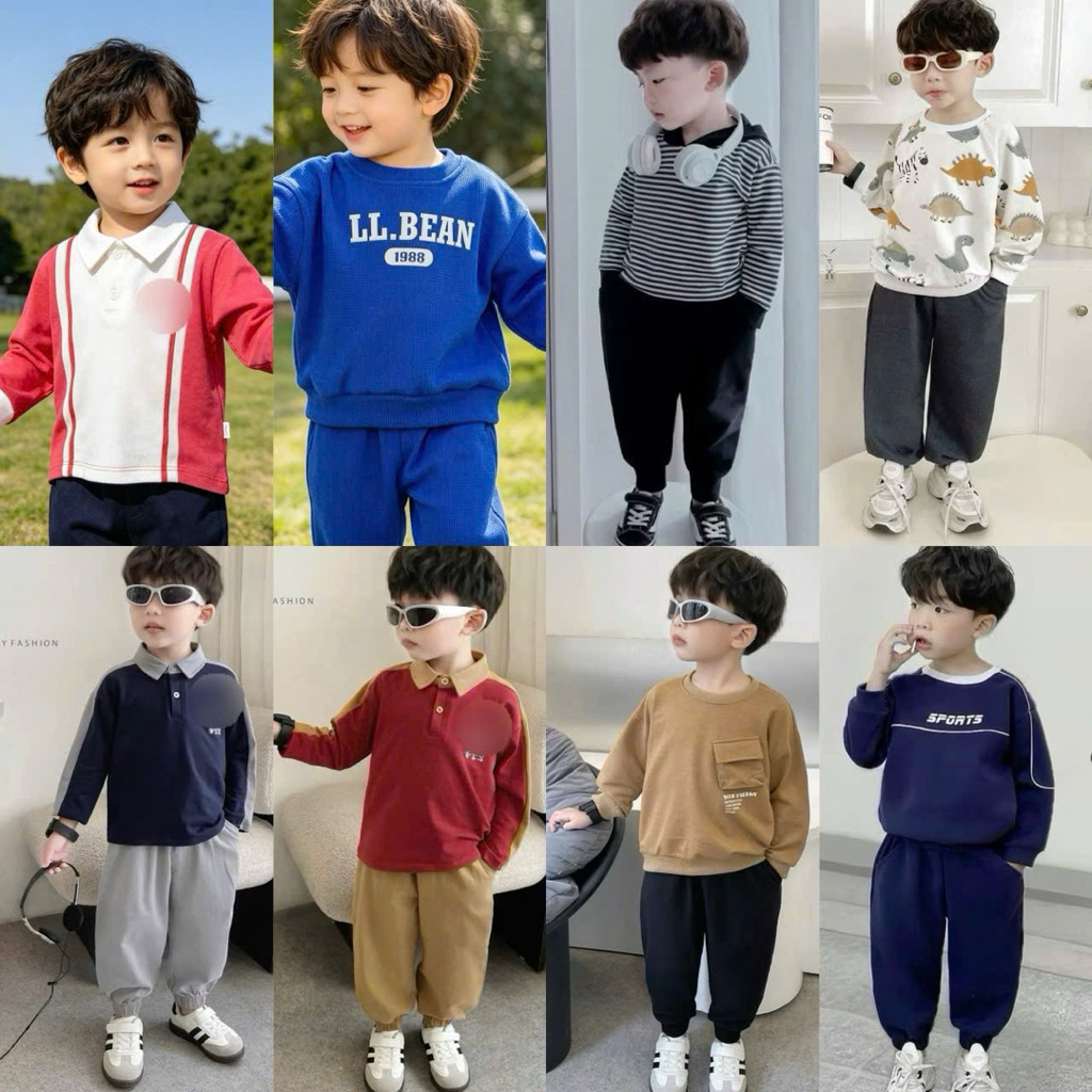 Bộ Bé Trai Dài Tay Thu Đông Nhiều Mẫu Beemo Size 80-130 (9-24kg) – Đồ Trẻ Em Mềm Mại