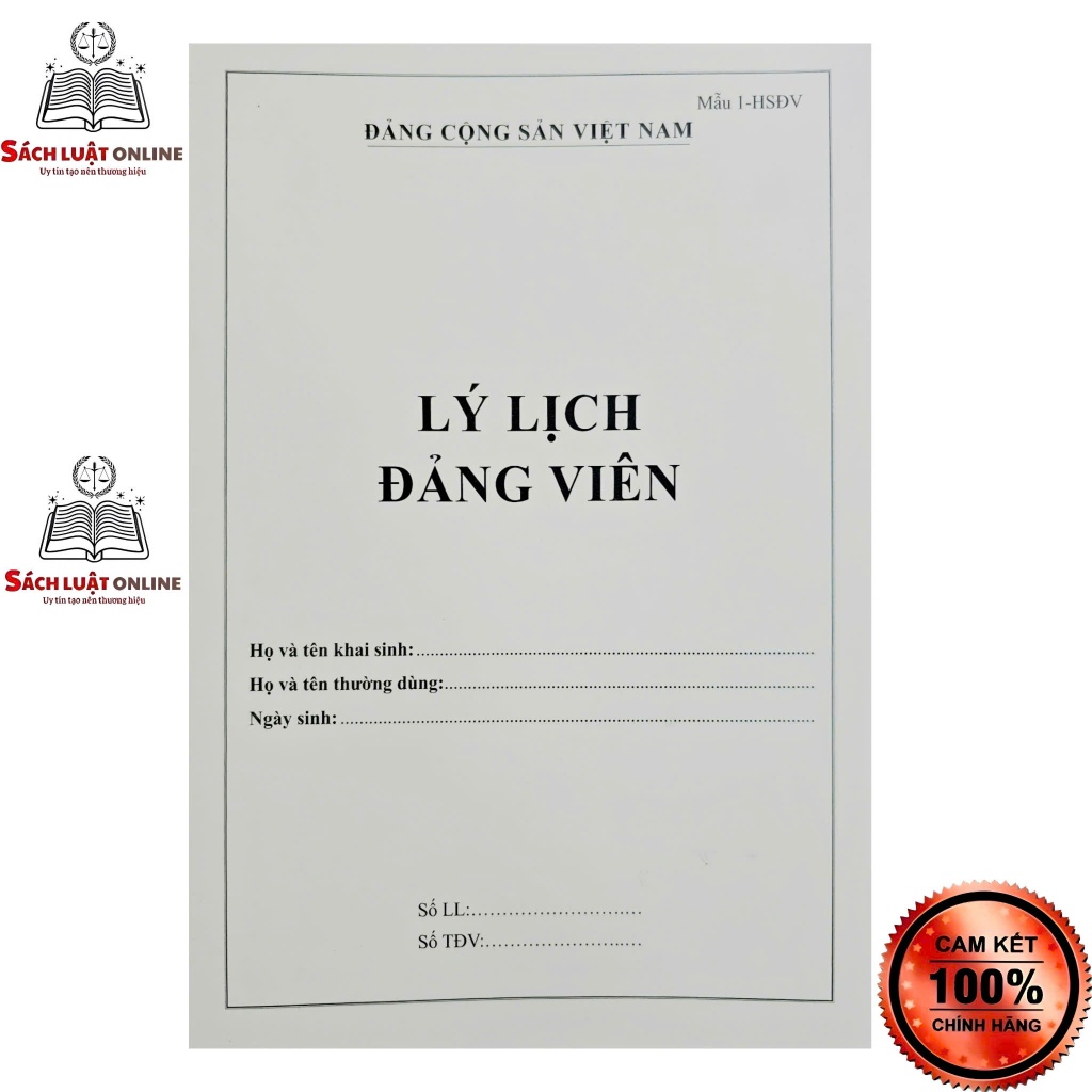 Lý lịch đảng viên (Bìa Trắng 24 trang)