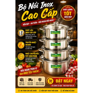 BỘ 5 NỒI INOX CAO CẤP