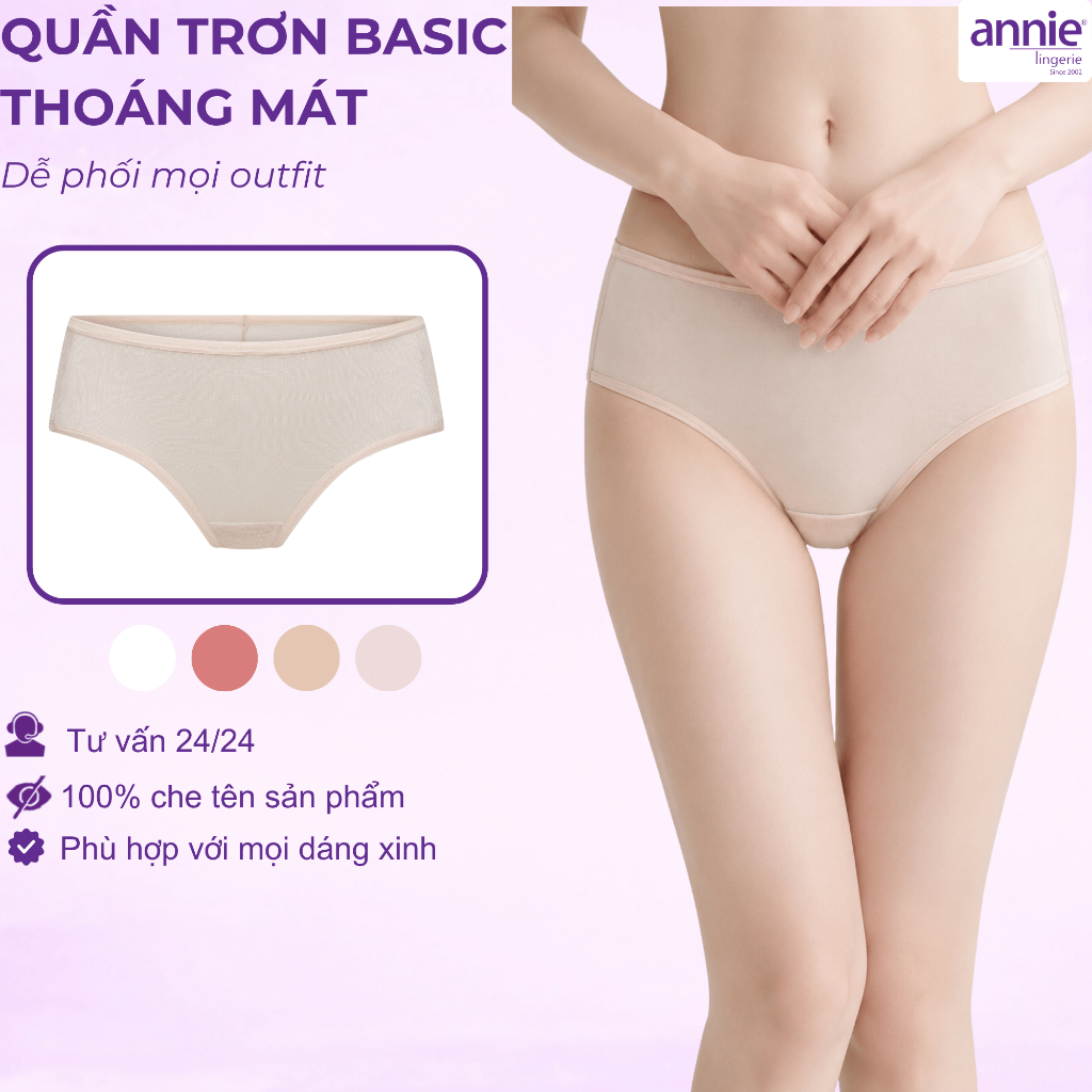 Quần lót nữ không lộ viền annie QE2180 viền mỏng, nhẹ trơn thoải mái cả ngày
