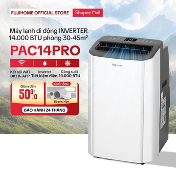 Điều hòa di động Inverter Fujihome PAC14Pro 14000BTU tiết kiệm điện, Máy lạnh di động WIFI thông minh làm lạnh nhanh