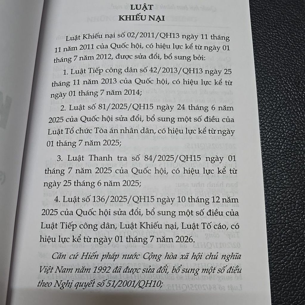 Sách - Luật khiếu nại (NXB Lao động)