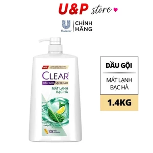 Dầu gội sạch gàu Clear 1.4kg Mát Lạnh Bạc Hà