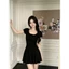 Set Thun Tăm Liền Quần Bảo Hộ Cổ U Khuy Ngực - Váy Ngắn Xòe Xếp Ly Ôm Body Thể Thao Năng Động