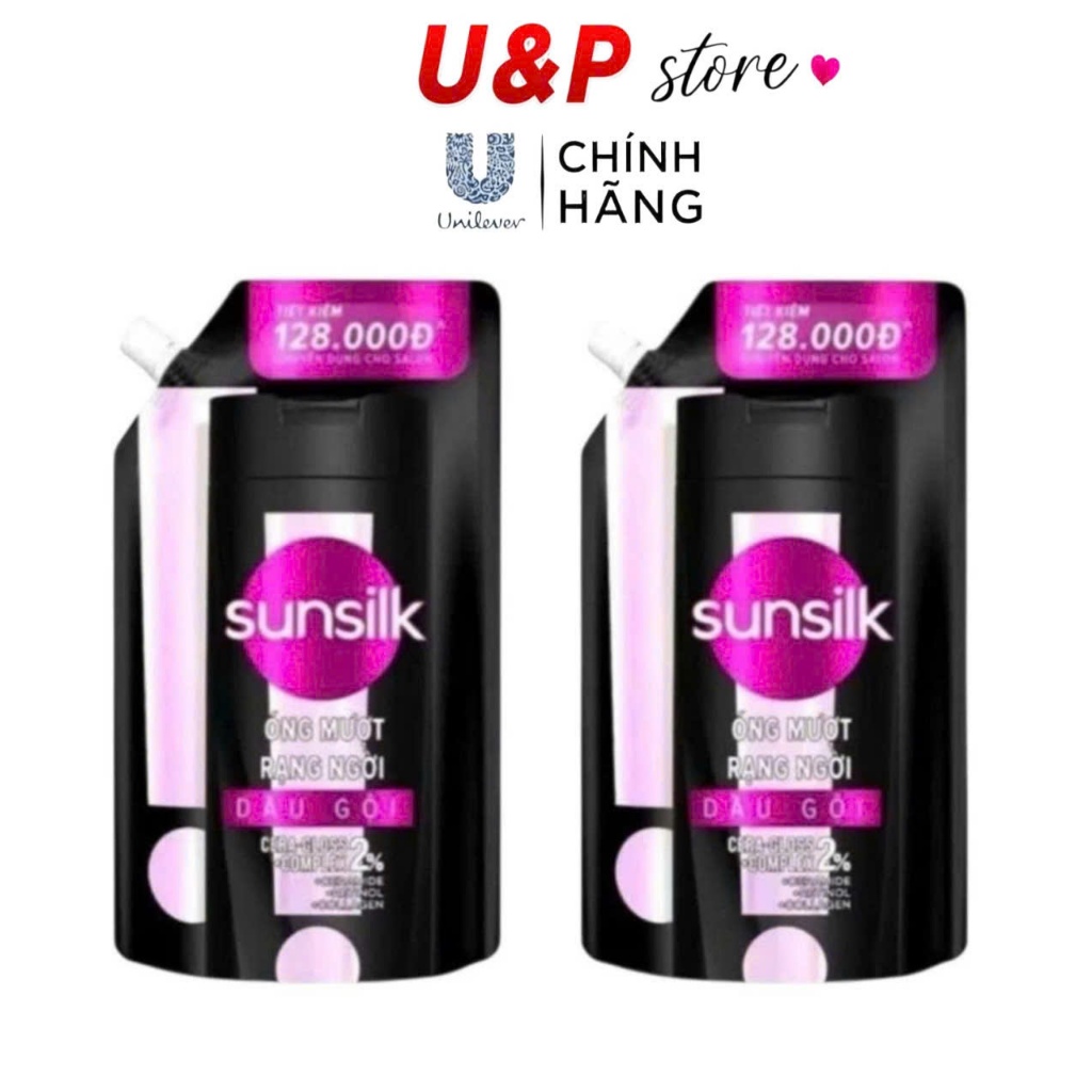 Dầu gội đầu Sunsilk dạng túi 1kg đen óng mượt rạng ngời