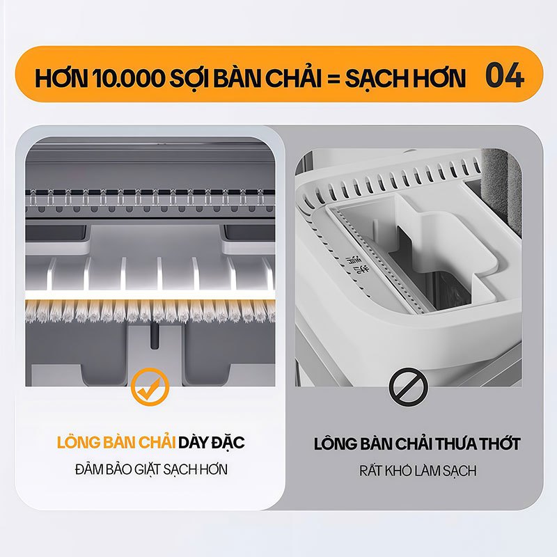 Bông Lau Nhà Thay Thế KITIMOP SUPER CLEAN SC06-1, Dùng Cho Cây Lau Nhà Tách Nước Bẩn KITIMOP SUPER CLEAN SC06