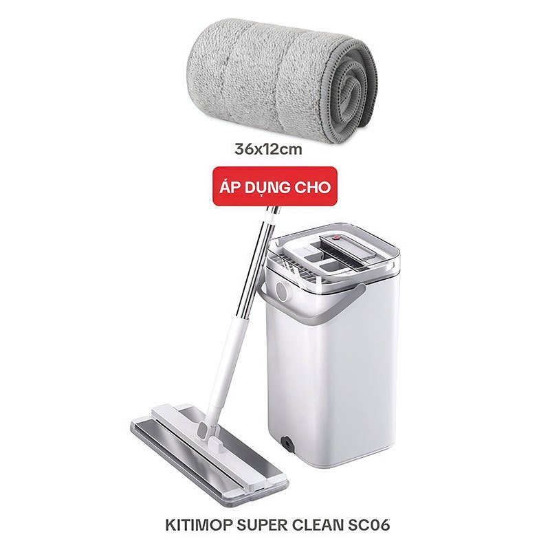 Bông Lau Nhà Thay Thế KITIMOP SUPER CLEAN SC06-1, Dùng Cho Cây Lau Nhà Tách Nước Bẩn KITIMOP SUPER CLEAN SC06