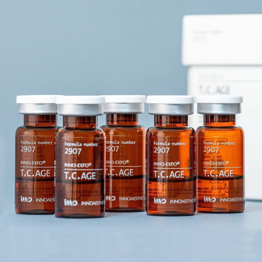 Tinh chất peel da INNOAESTHETICS T.C.AGE cho da sẹ.o, trẻ hóa da 5ml 1 lọ ( Tặng kèm cọ quét hoặc k.i.m)