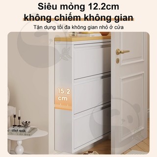 Tủ đựng giày bằng thép lật nghiêng 2-3-4 tầng chống bụi chống nước dung tích lớn tiết kiệm kô gian