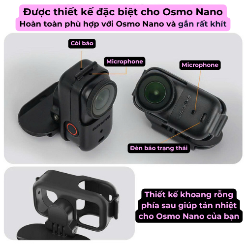 [NSHOP] Kẹp Mũ SunnyLife Thích Hợp Cho Osmo Nano Quay Dọc 360 Độ Góc Nhìn Thứ Nhất POV Thể Thao Mạnh