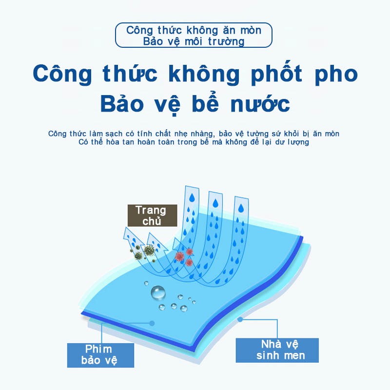 viên sạch bồn cầu, Viên khử mùi bồn cầu, Viên tẩy bồn cầu xả là sạch, Diệt Khuẩn 99.9%, Cục Tẩy Bồn Cầu Dùng Lâu Dài, Kh