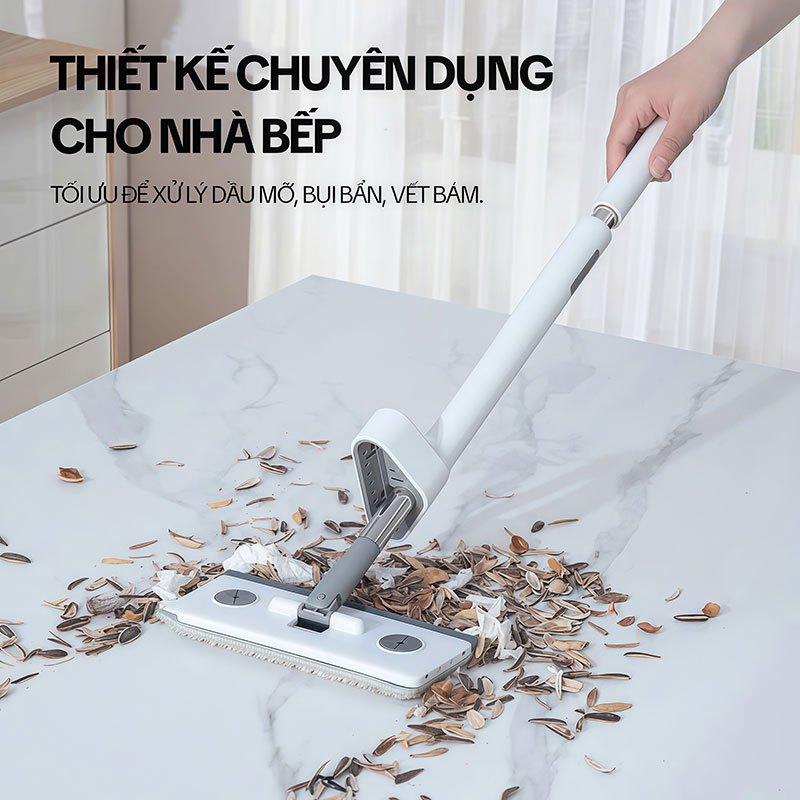 Cây Lau Bếp Mini KITIMOP KTM-20, Cây Lau Bếp Tự Vắt, Cây Lau Mini Cầm Tay Tự Vắt
