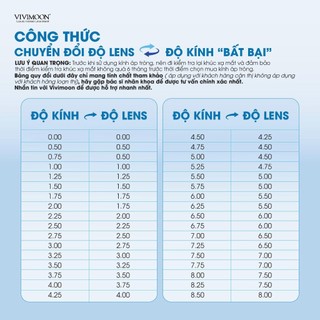 Combo 6 chiếc lens cận thị 1 ngày trong suốt VIVIMOON, kính áp tròng không màu chất liệu MPC, Silicone Hydrogel cao cấp
