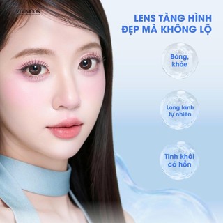 Combo 6 chiếc lens cận thị 1 ngày trong suốt VIVIMOON, kính áp tròng không màu chất liệu MPC, Silicone Hydrogel cao cấp