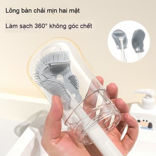 Youkebei Bộ Cọ Rửa Bình Sữa 6 Trong 1 Không BPA – Cọ Núm Ti, Cọ Ống Hút, Giá Úp Khô & Chai Chiết