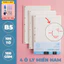 Giấy Refill Classmate Kẻ 4 Ô Ly Miền Nam 100GSM Tráng Keo Chống Thấm Ruột Sổ Còng B5 Viết Ngôn Ngữ