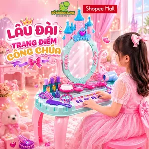 Bộ Đồ Chơi Bàn Trang Điểm Bé Gái BỐ KHỦNG LONG Cỡ Lớn Gồm Nhiều Chi Tiết Kèm Ghế Ngồi Và Gương Soi