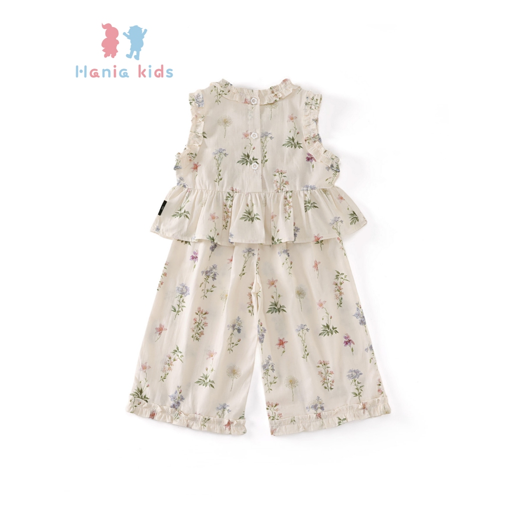 Set Bộ Bé Gái, Đồ Bộ Bé Gái Thiết Kế Áo Sát Nách Kèm Quần Suông Mặc Hàng Ngày Họa Tiết Hoa Mát Mẻ