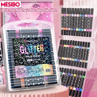 Màu Acrylic Marker – Cho Bé Vẽ Tranh Đẹp, Nhũ Kim Tuyến Đầu Mềm, Hộp 36 Màu Ánh Kim Trang Trí Đồ Dùng​
