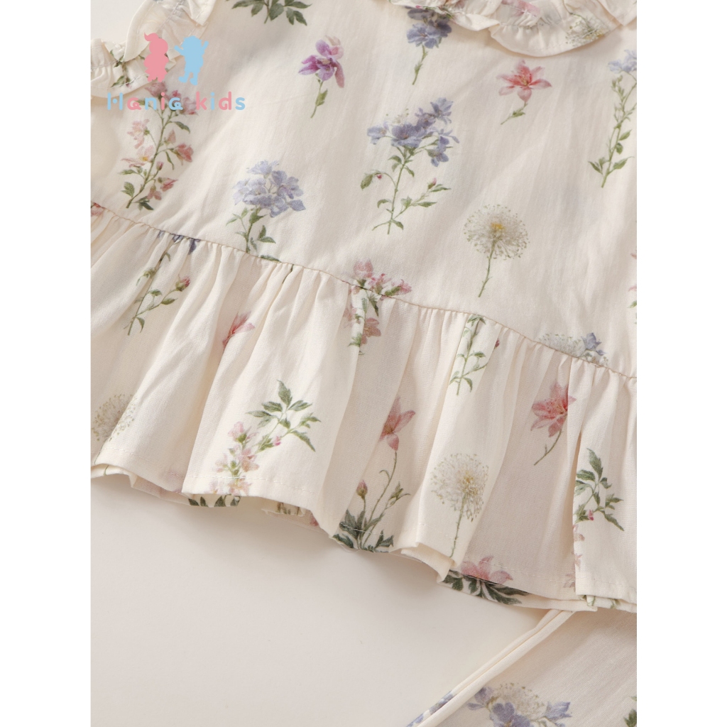 Set Bộ Bé Gái, Đồ Bộ Bé Gái Thiết Kế Áo Sát Nách Kèm Quần Suông Mặc Hàng Ngày Họa Tiết Hoa Mát Mẻ