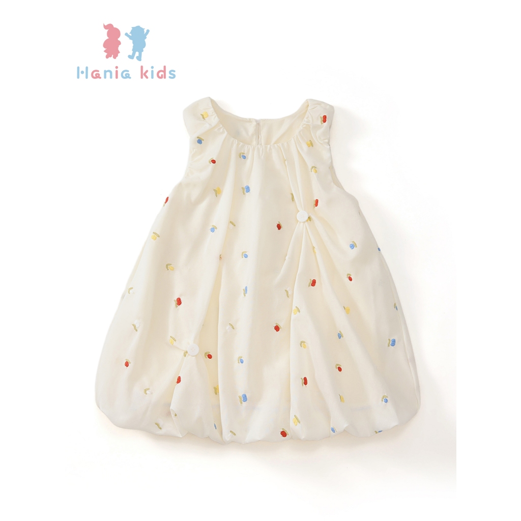 Váy Bí Bé Gái, Váy Cho Bé Gái Thiết Kế Tiểu Thư Họa Tiết Dễ Thương Chất Liệu Cotton Mềm Mại