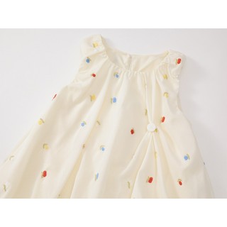 Váy Bí Bé Gái, Váy Bí Bé Gái Chất Liệu Cotton Mềm Mại Phối Họa Tiết Dễ Thương Mặc Hàng Ngày