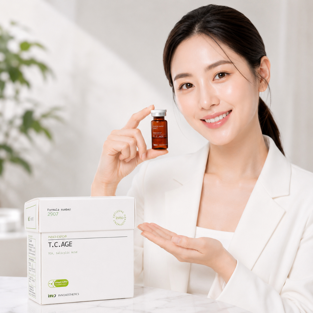 Tinh chất peel da INNOAESTHETICS T.C.AGE cho da sẹ.o, trẻ hóa da 5ml 1 lọ ( Tặng kèm cọ quét hoặc k.i.m)