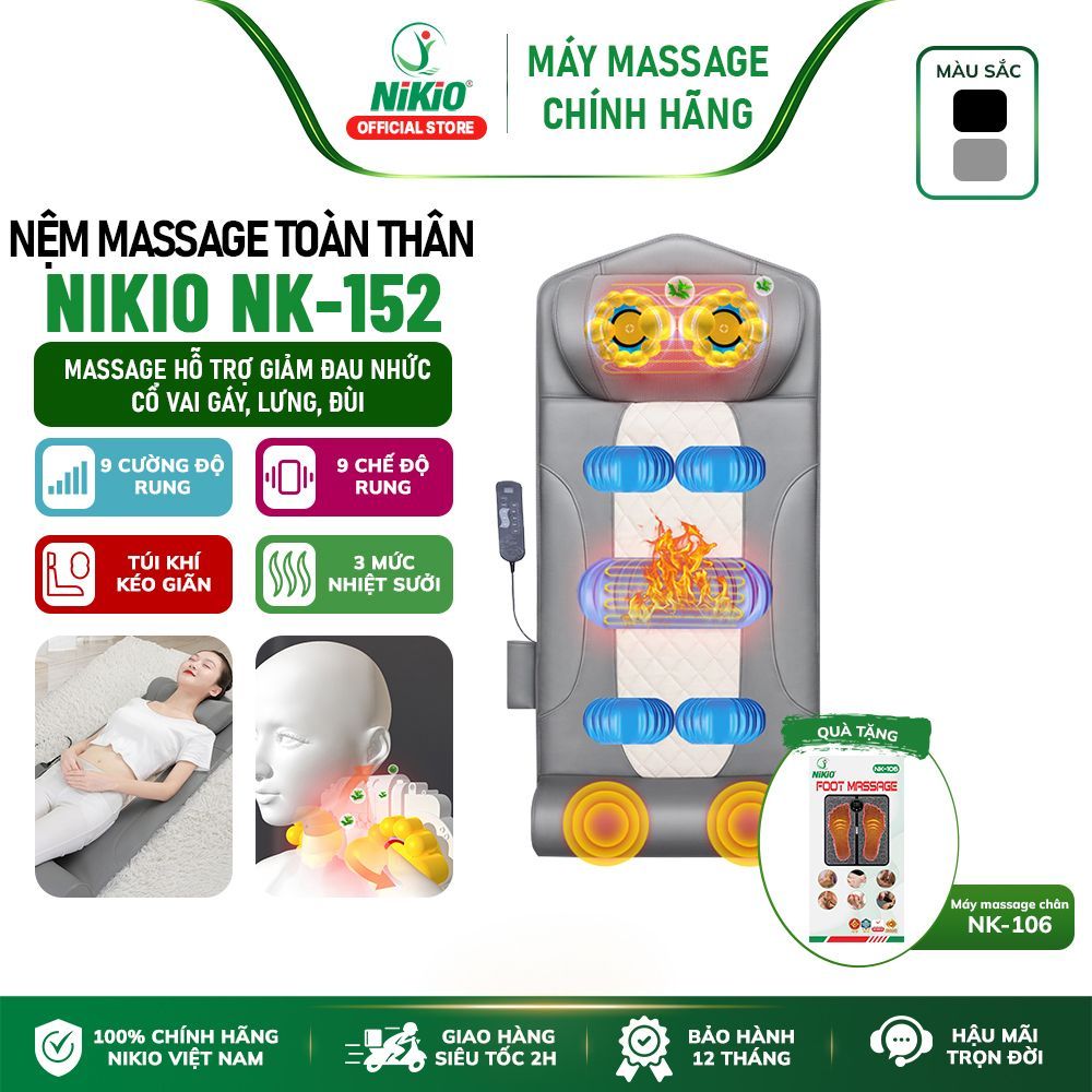 Nệm Massage Toàn Thân NK-152 - Mát Xa Chuyên Sâu Cổ Vai Gáy, Làm Giãn Cột Sống Lưng