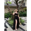 Đầm Maxi Cup Ngực Khoét Eo Voan Lưới Xếp Ly Lạ Mắt Váy Nữ Dáng Dài Hở Lưng Ôm Body Siêu Tôn Dáng Sang