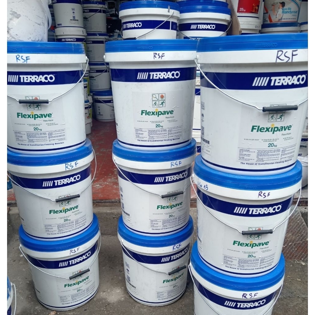 1kg Sơn kẻ vạch ô tô, sân cầu lông, pickle ball, bóng chuyền, bóng đá, lối đi, màu Trắng, màu Vàng