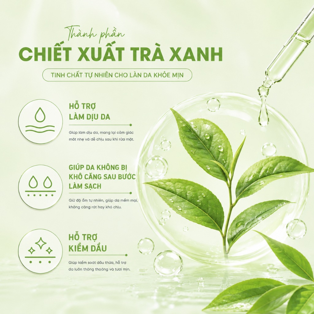AMYJANE Tone Pad Trà Xanh Miếng Lau Toner Cấp Ẩm Nhiều Nước Làm Dịu Da Dầu Mụn 10/80 Miếng