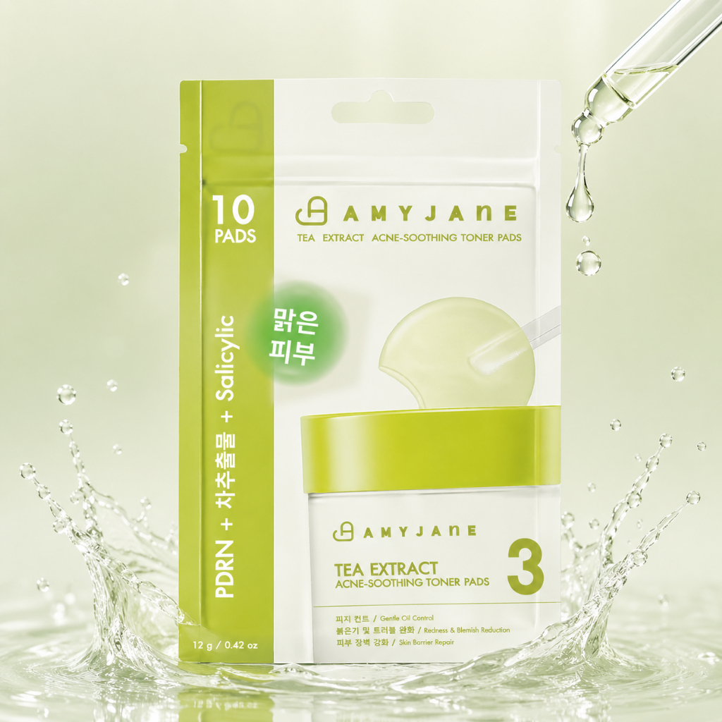 AMYJANE Tone Pad Trà Xanh Miếng Lau Toner Cấp Ẩm Nhiều Nước Làm Dịu Da Dầu Mụn 10/80 Miếng