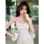 Áo Hai Dây Gân Tăm Kẻ Sọc Có Mút Ngực, Áo Bra Tanktop Nữ Co Giãn Mặc Nhà Đi Chơi