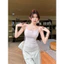 Áo Hai Dây Gân Tăm Kẻ Sọc Có Mút Ngực, Áo Bra Tanktop Nữ Co Giãn Mặc Nhà Đi Chơi