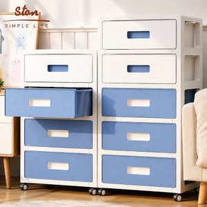STON Tủ Nhựa Ngăn Kéo Nhiều Tầng Có Bánh Xe Tủ Đựng Quần Áo Đồ Chơi Đồ Ăn Vặt Đa Năng Kệ Để Đồ Tiện Lợi