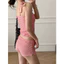 Set Đi Biển Đồ Bơi Nữ Hai Mảnh Kẻ Sọc Tăm Quần Short Cạp Cao Retro Thanh Lịch | KHAO BOUTIQUE