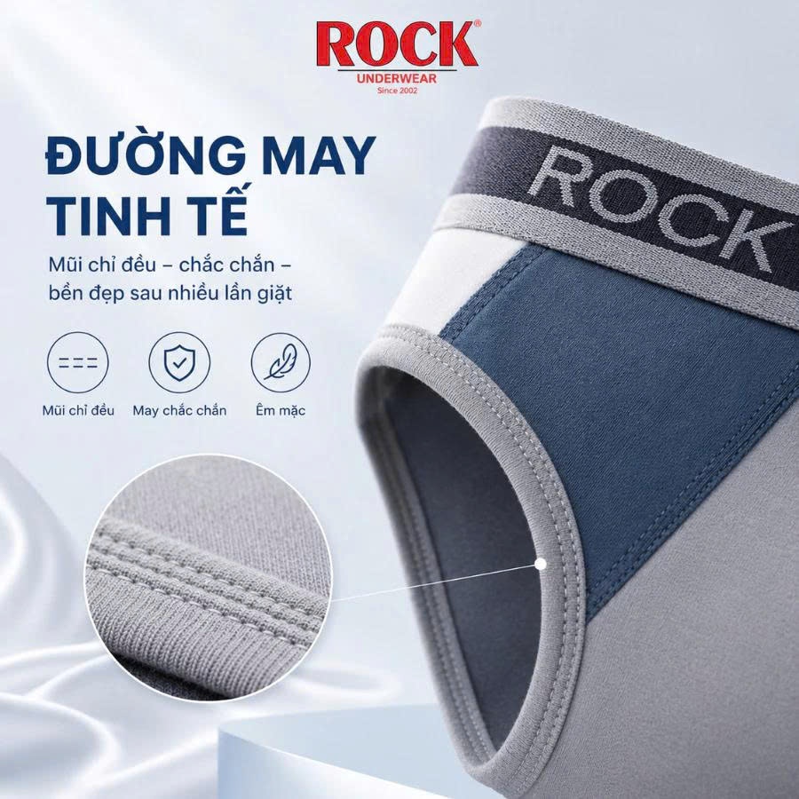 Quần lót nam cao cấp ROCK QA019 hiện đại, trẻ trung, phong cách, cotton 4 chiều co giãn, thoáng mát