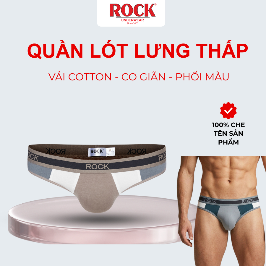 Quần lót nam cao cấp ROCK QA019 hiện đại, trẻ trung, phong cách, cotton 4 chiều co giãn, thoáng mát