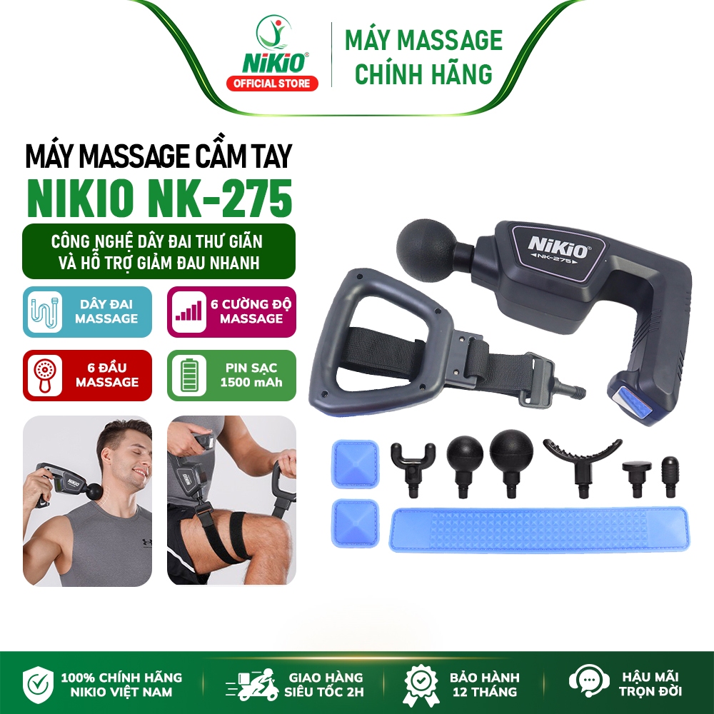 (New 2025) Súng Massage Giãn Cơ Toàn Thân Thế Hệ Mới Nikio NK-275 - Hỗ Trợ Mát Xa Chuyên Sâu