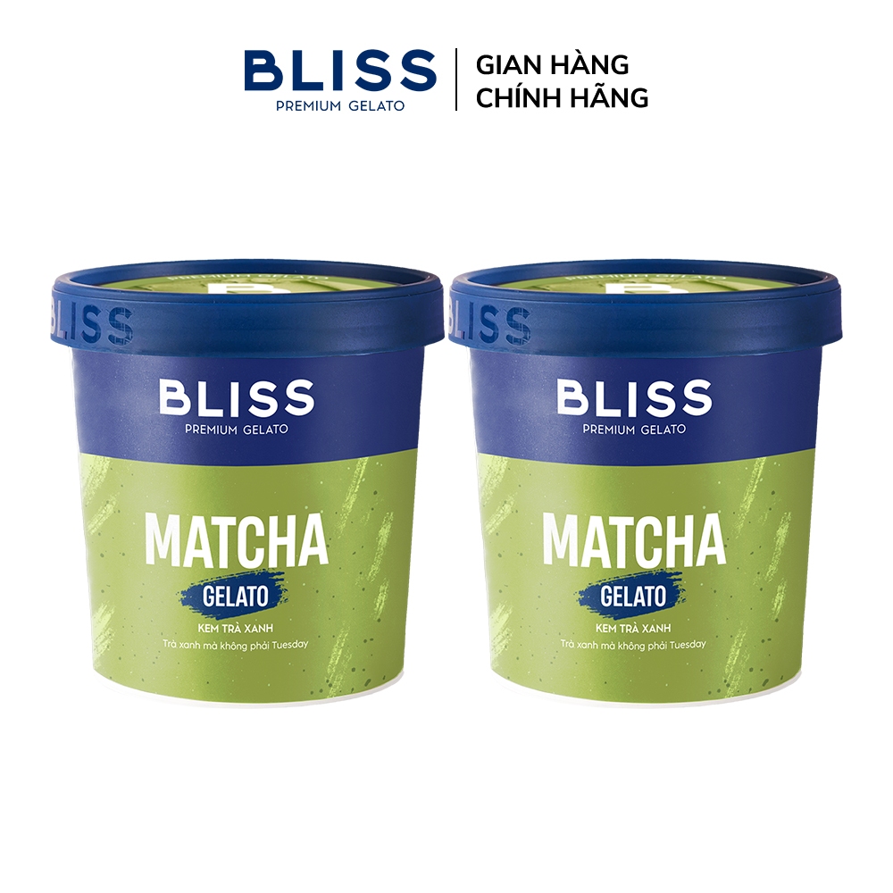 [Hỏa tốc HN/HCM] Combo 2 Kem BLISS Trà Xanh (Matcha Gelato) hộp 473ml