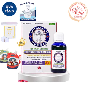 BioAmicus Omega-3 DHA cho trẻ thông minh sáng mắt lọ 30mL